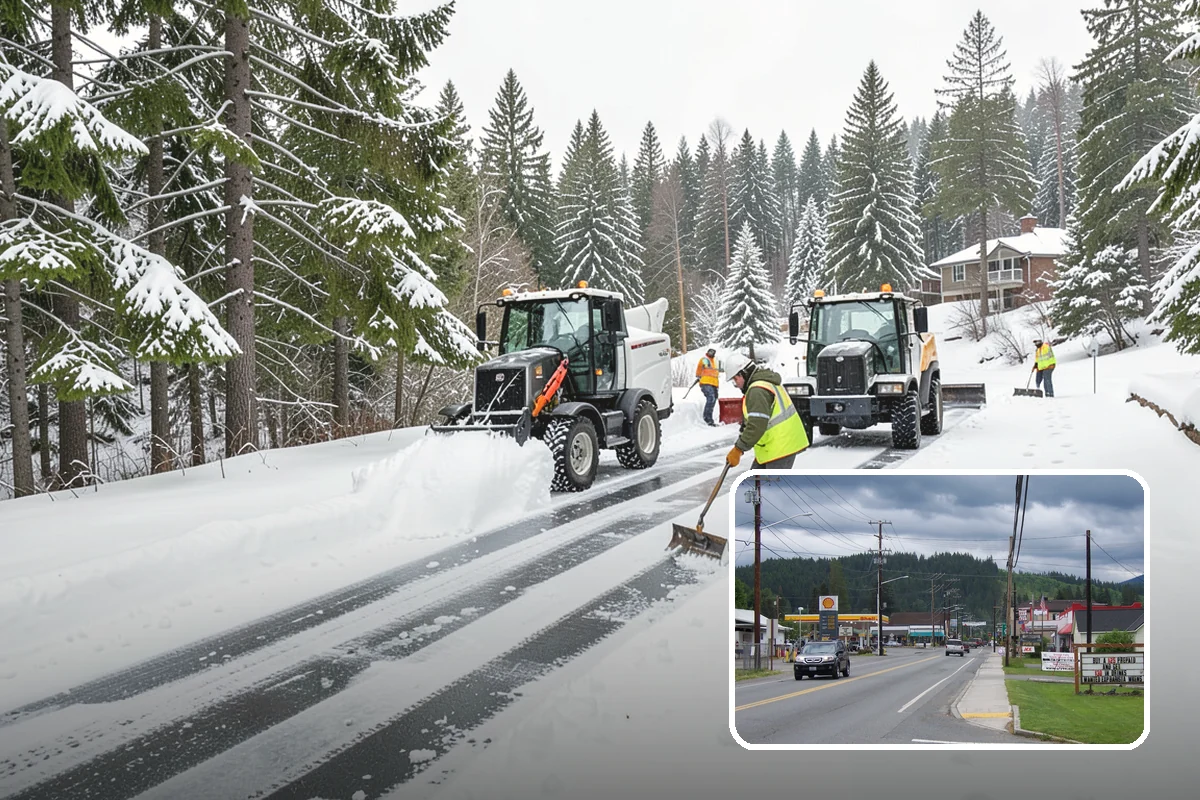 Arctic Blast Response in Granite Falls, Snohomish County, WA - Treatment matched to dry, windy cold that refreezes surfaces quickly