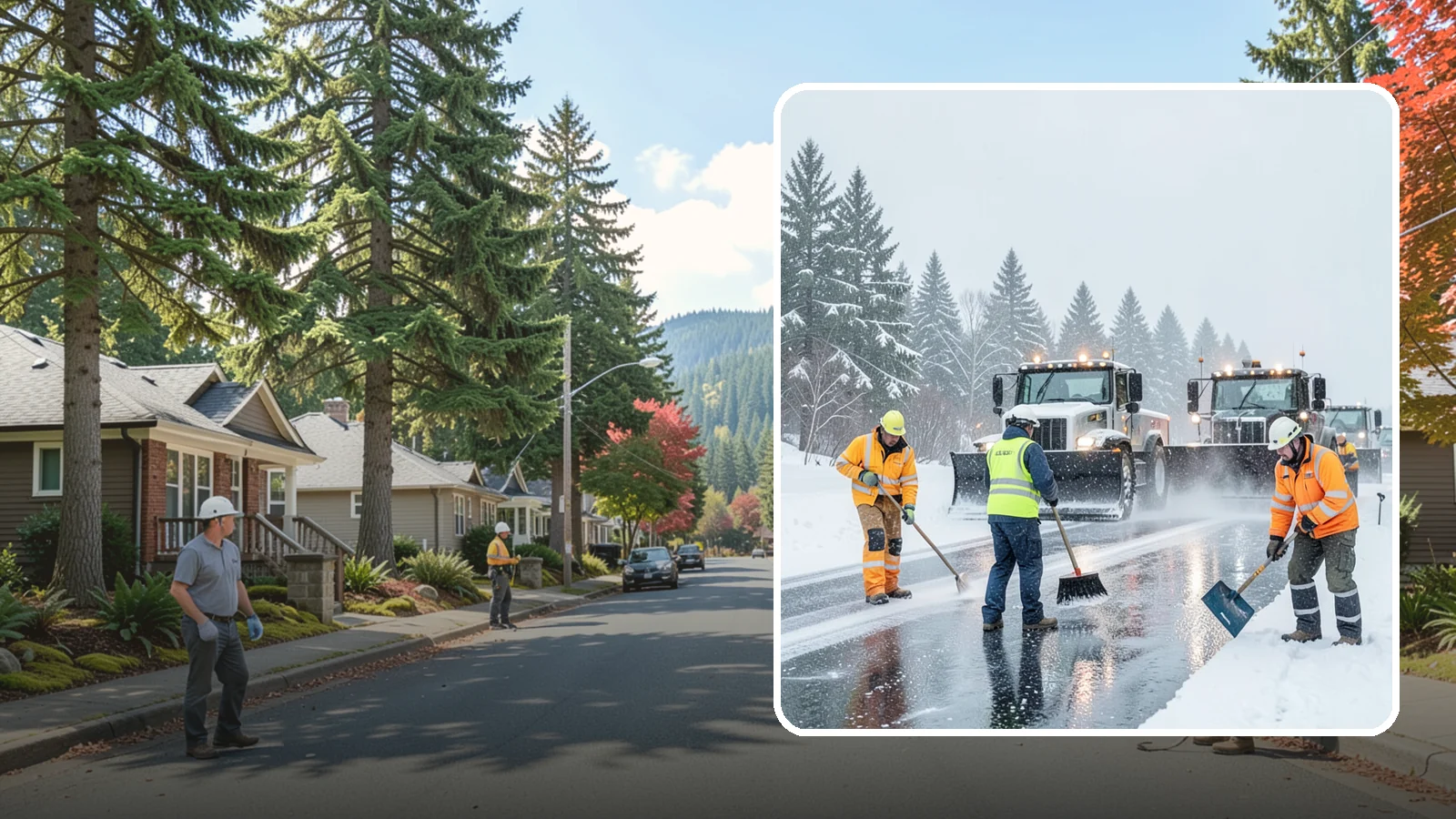 Arctic Blast Response in Hunts Point, King County, WA - We keep pavement safe during arctic blasts when frigid outflow winds drop temperatures and freeze everything solid.