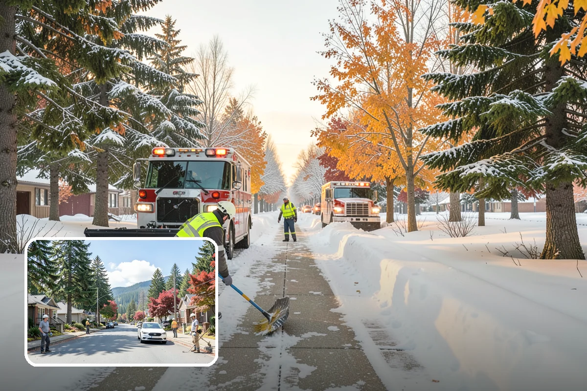 Arctic Blast Response in Hunts Point, King County, WA - Treatment matched to dry, windy cold that refreezes surfaces quickly