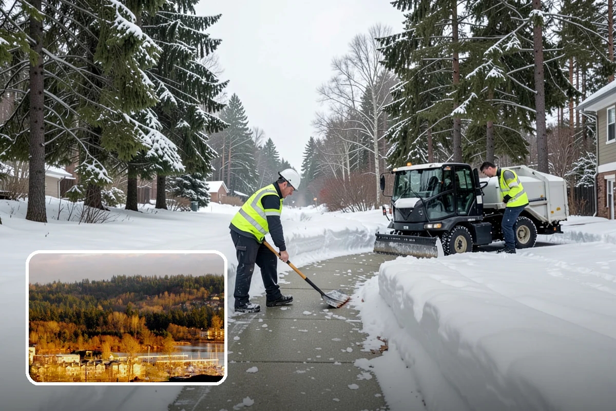 Arctic Blast Response in Kenmore, King County, WA - Treatment matched to dry, windy cold that refreezes surfaces quickly