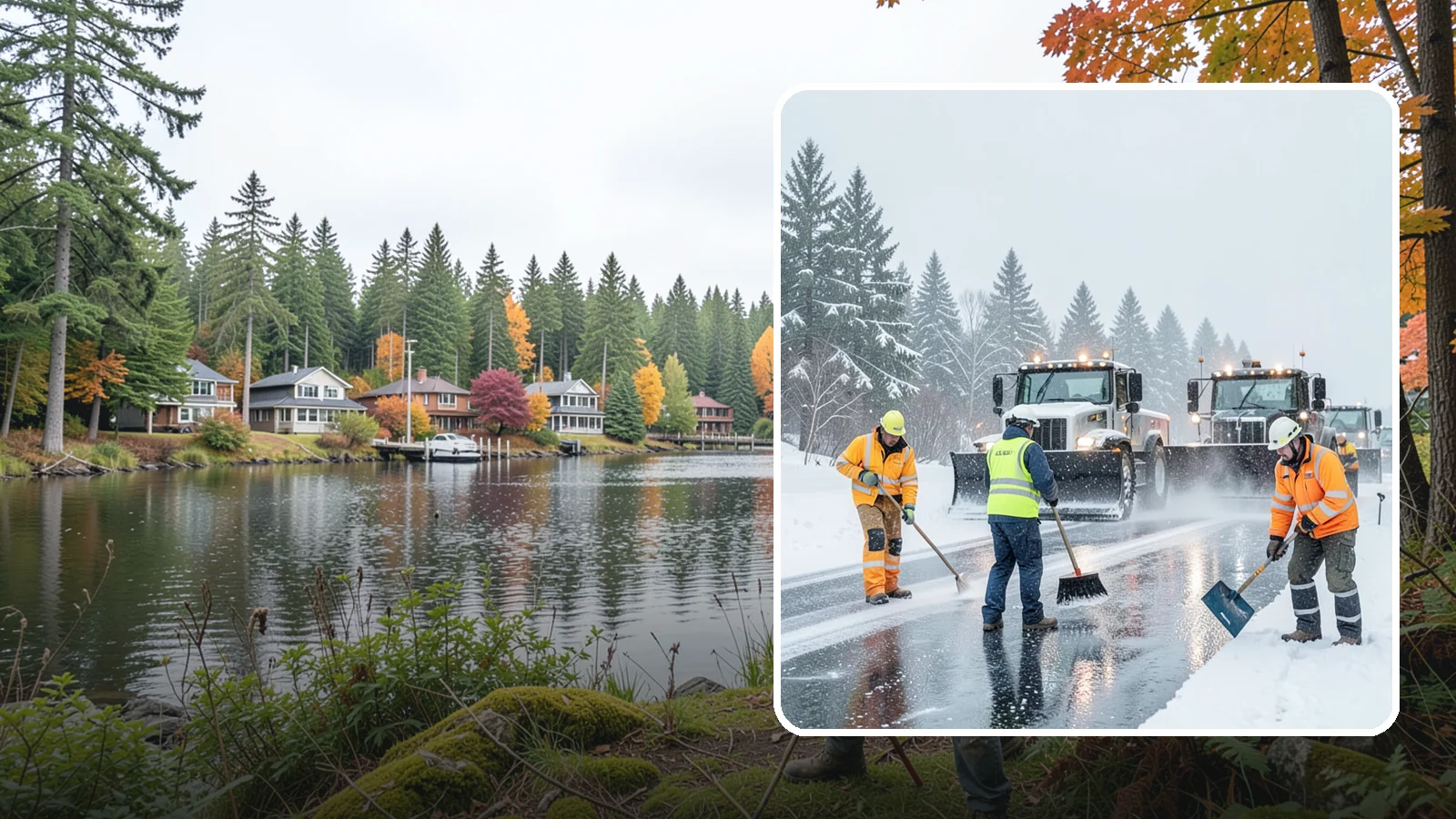Arctic Blast Response in La Conner, Skagit County, WA - We keep pavement safe during arctic blasts when frigid outflow winds drop temperatures and freeze everything solid.