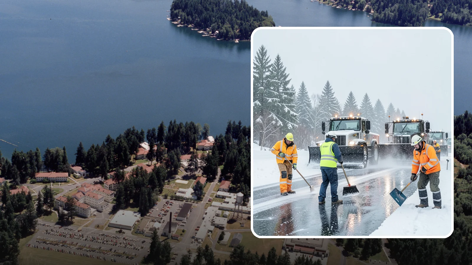Arctic Blast Response in Lakewood, Pierce County, WA - We keep pavement safe during arctic blasts when frigid outflow winds drop temperatures and freeze everything solid.