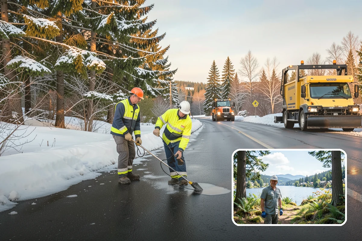 Arctic Blast Response in Milton, King County, WA - Treatment matched to dry, windy cold that refreezes surfaces quickly