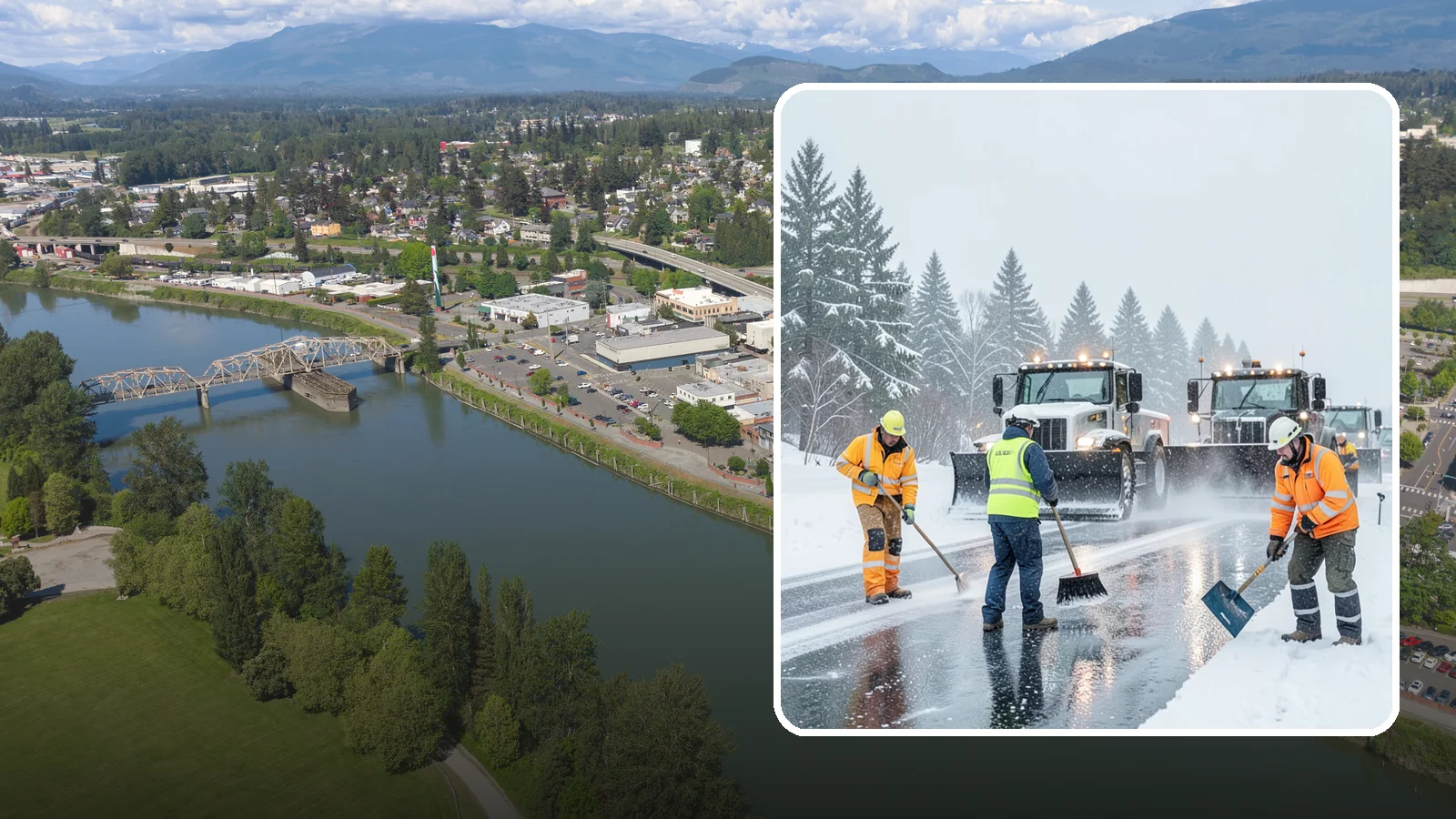 Arctic Blast Response in Mount Vernon, Skagit County, WA - We keep pavement safe during arctic blasts when frigid outflow winds drop temperatures and freeze everything solid.