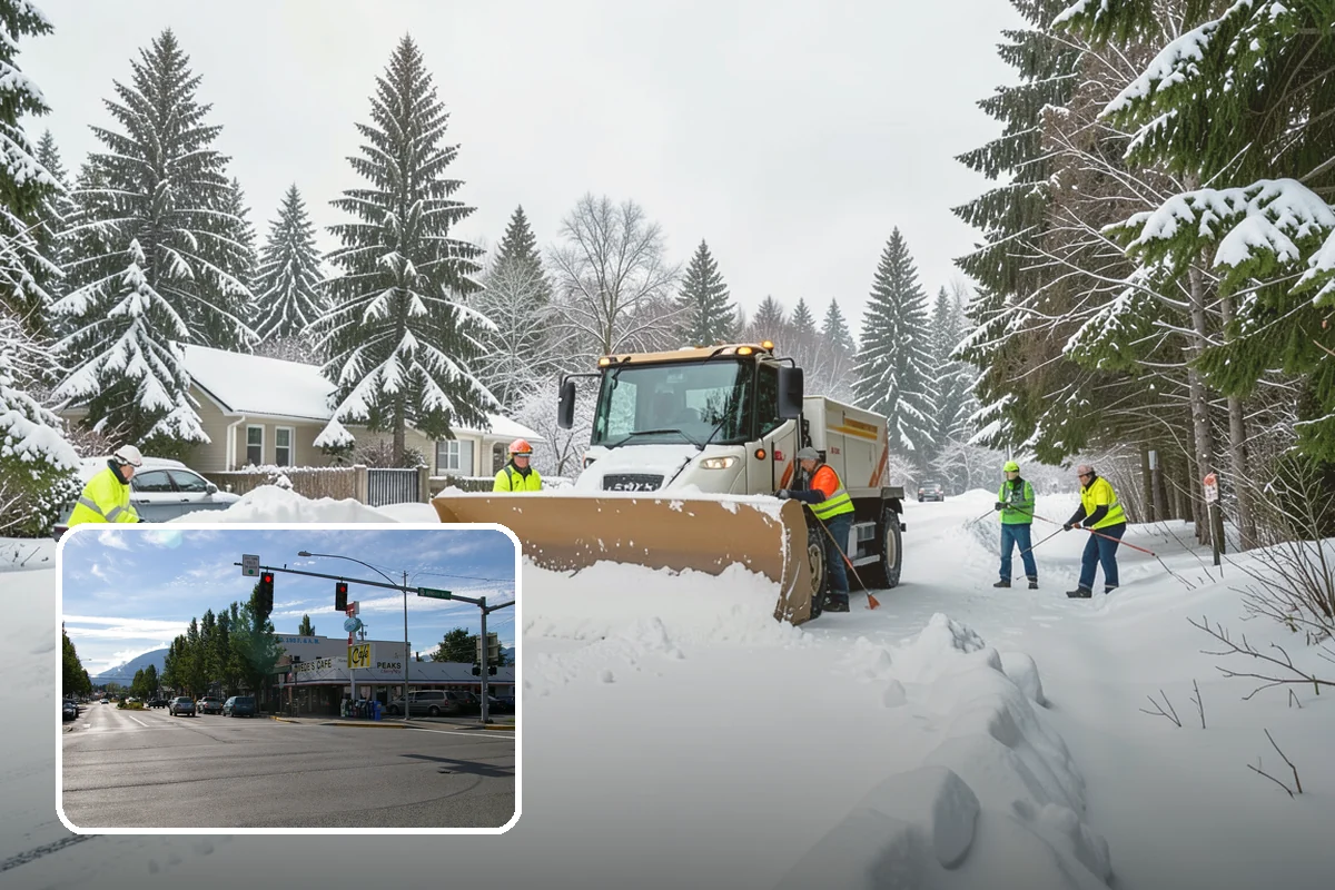 Arctic Blast Response in North Bend, King County, WA - Treatment matched to dry, windy cold that refreezes surfaces quickly