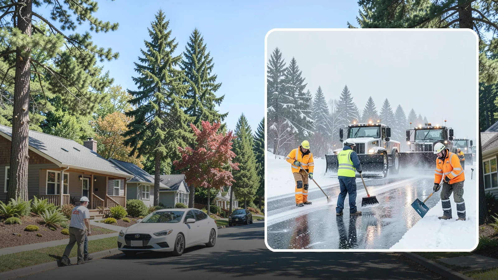 Arctic Blast Response in Orting, Pierce County, WA - We keep pavement safe during arctic blasts when frigid outflow winds drop temperatures and freeze everything solid.