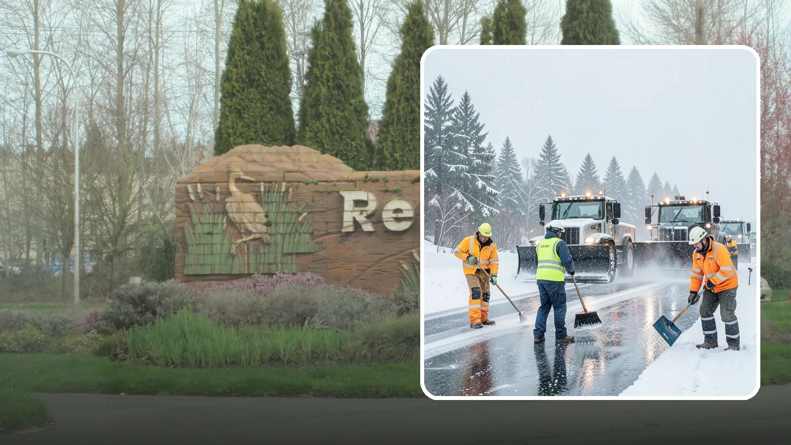 Arctic Blast Response in Renton, King County, WA - We keep pavement safe during arctic blasts when frigid outflow winds drop temperatures and freeze everything solid.
