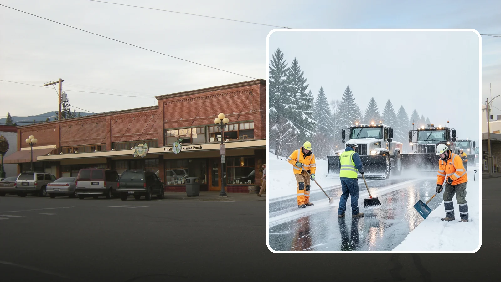 Arctic Blast Response in Sedro-Woolley, Skagit County, WA - We keep pavement safe during arctic blasts when frigid outflow winds drop temperatures and freeze everything solid.