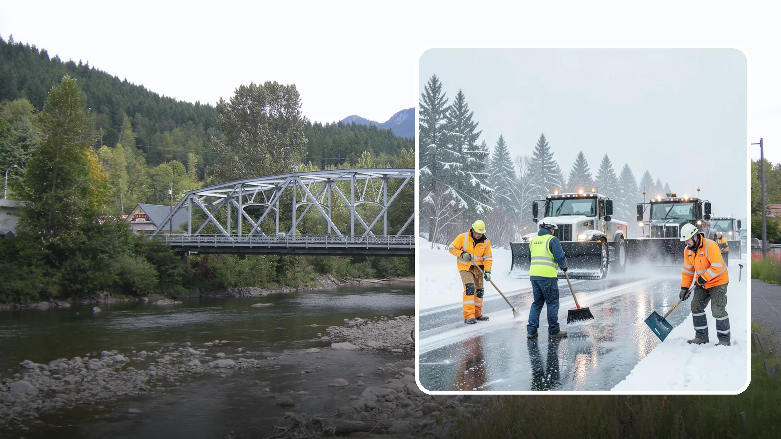 Arctic Blast Response in Skykomish, King County, WA - We keep pavement safe during arctic blasts when frigid outflow winds drop temperatures and freeze everything solid.