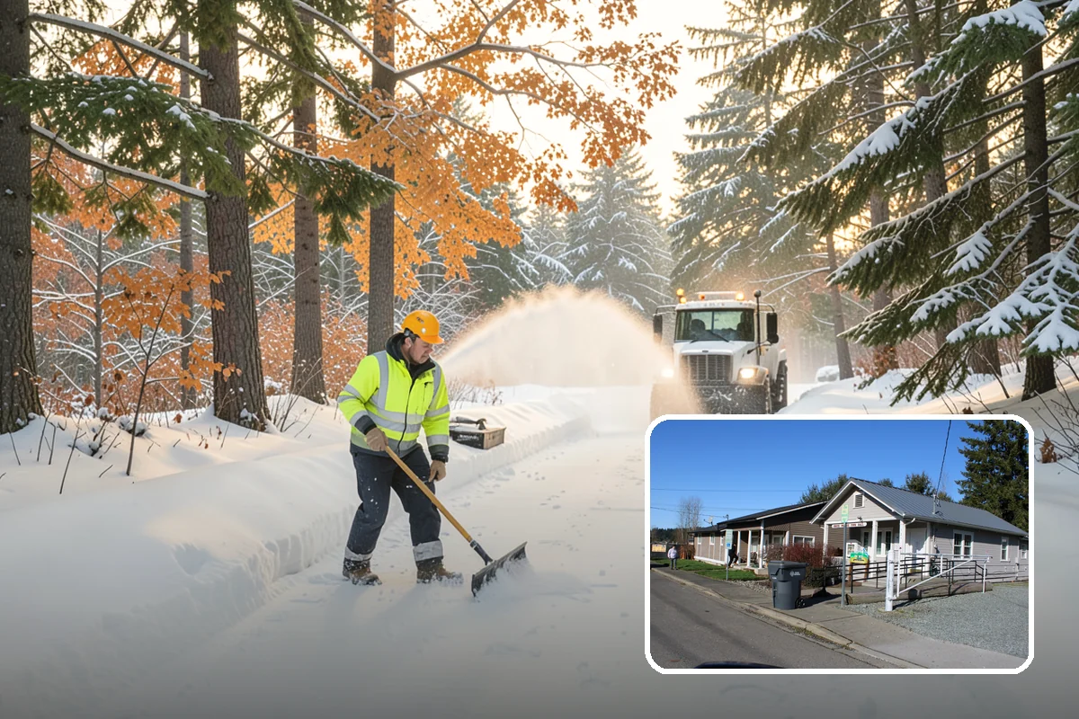 Arctic Blast Response in South Prairie, Pierce County, WA - Treatment matched to dry, windy cold that refreezes surfaces quickly