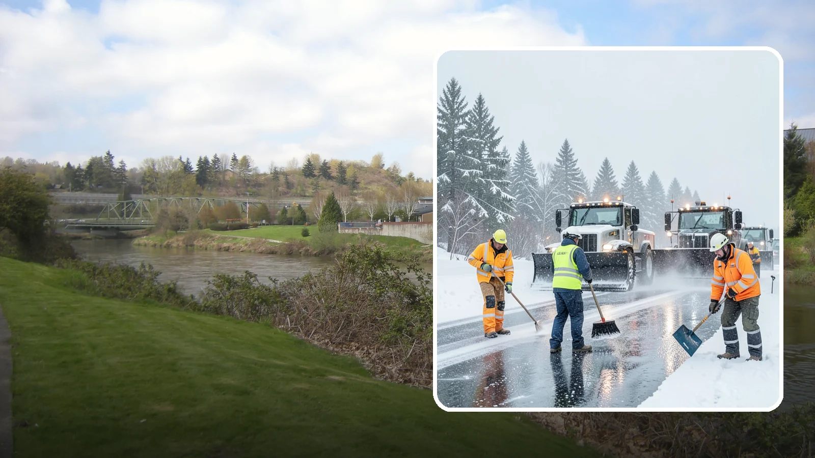 Arctic Blast Response in Tukwila, King County, WA - We keep pavement safe during arctic blasts when frigid outflow winds drop temperatures and freeze everything solid.
