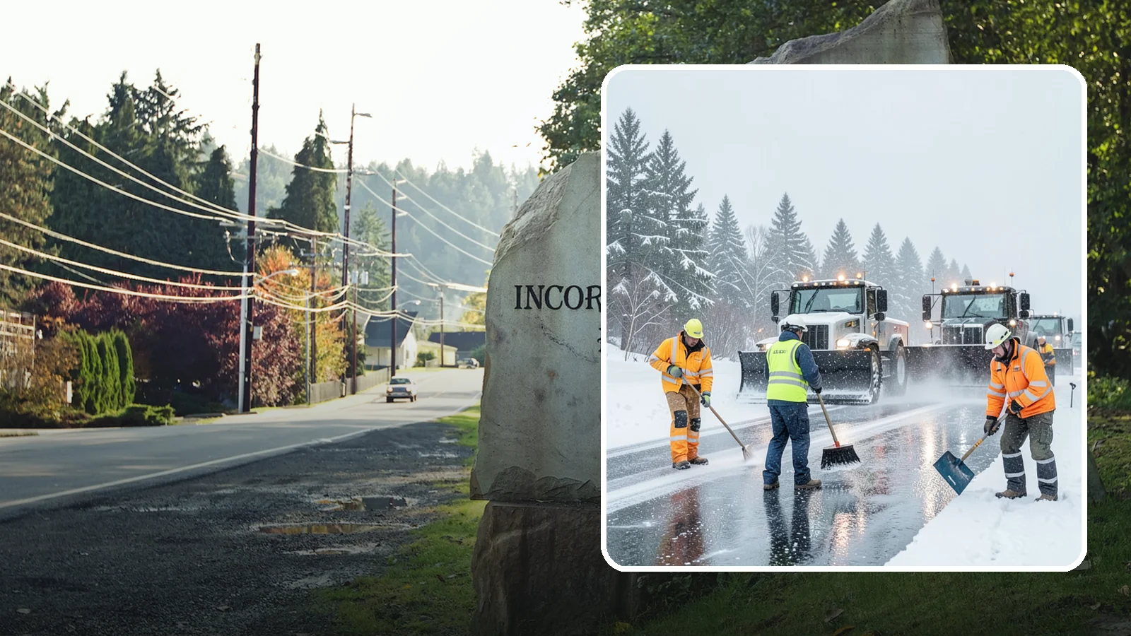 Arctic Blast Response in Wilkeson, Pierce County, WA - We keep pavement safe during arctic blasts when frigid outflow winds drop temperatures and freeze everything solid.