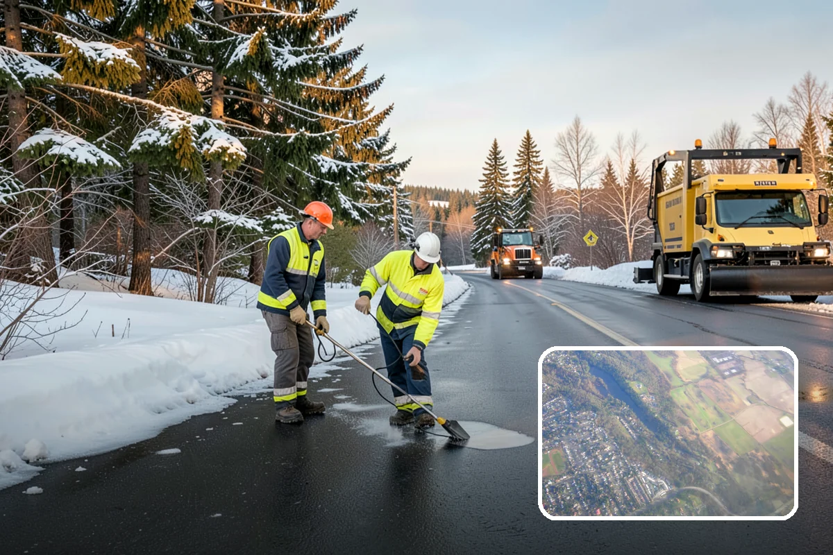 Asphalt Driveway Deicing in Algona, King County, WA - Breaks the black ice that forms on asphalt after sunset
