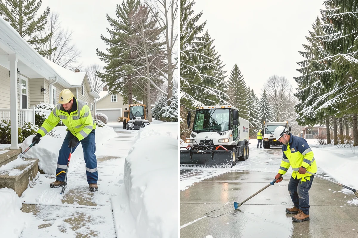 Asphalt Driveway Deicing in Algona, King County, WA - Check the surface temperature and existing ice bond