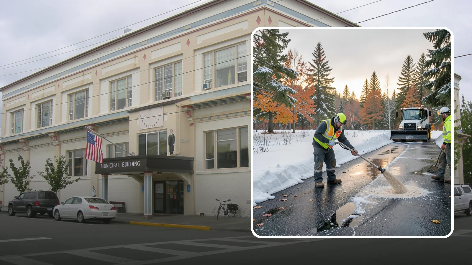 Asphalt Driveway Deicing in Anacortes, Skagit County, WA - Targeted deicing of asphalt driveways to break the black ice that forms during Western Washington's melt-and-refreeze nights.