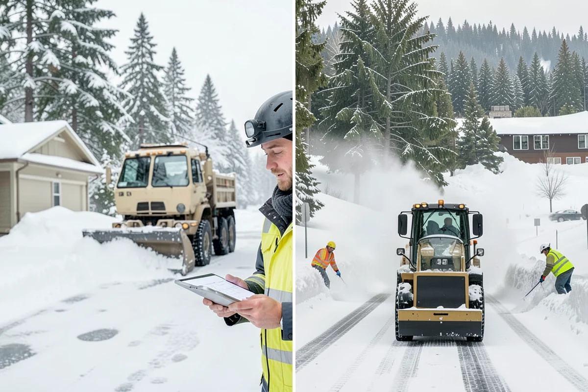 Asphalt Driveway Deicing in Arlington, Snohomish County, WA - Check the surface temperature and existing ice bond