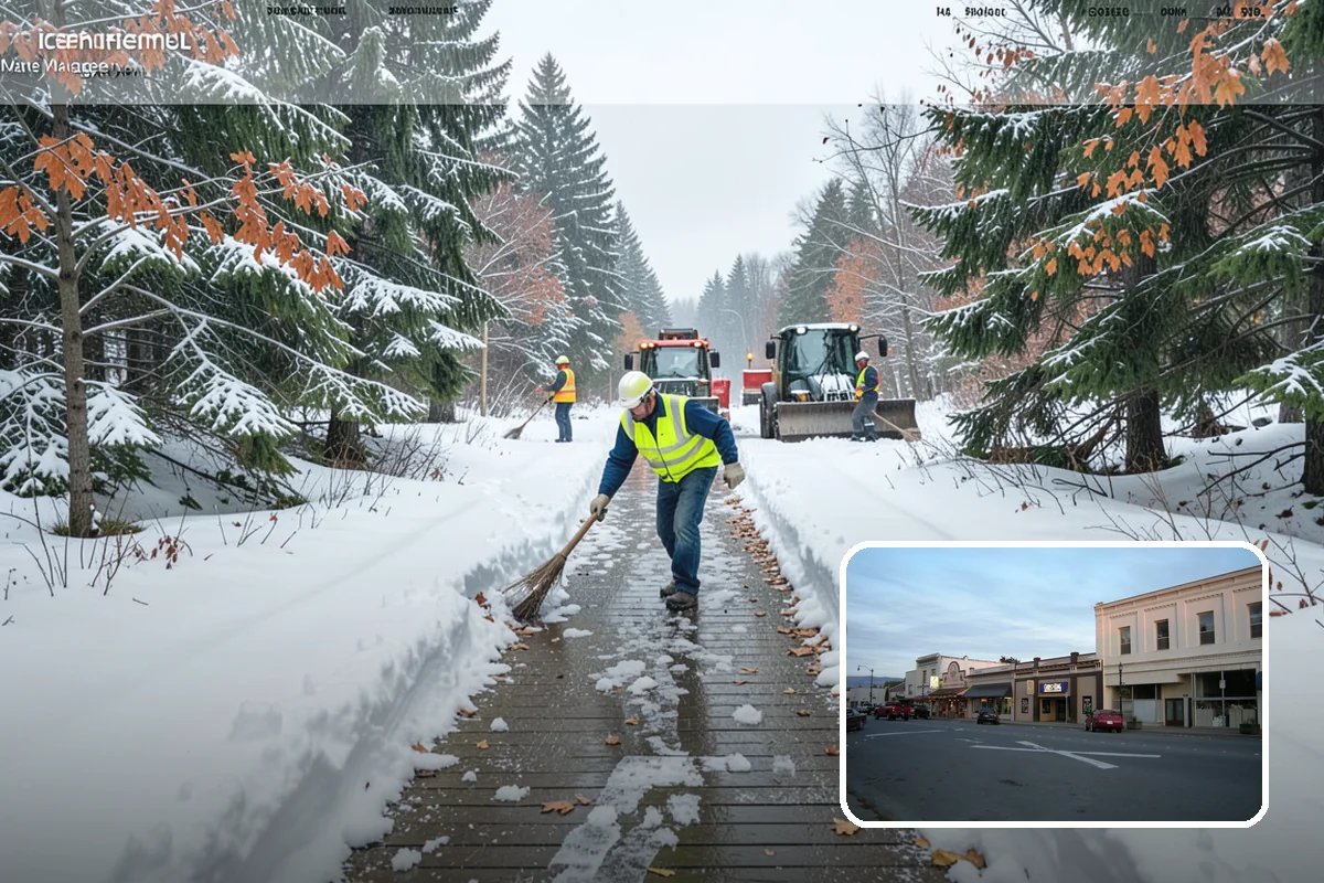 Asphalt Driveway Deicing in Burlington, Skagit County, WA - Breaks the black ice that forms on asphalt after sunset