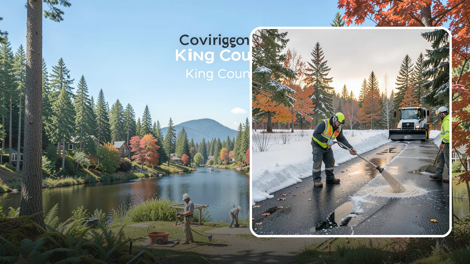 Asphalt Driveway Deicing in Covington, King County, WA - Targeted deicing of asphalt driveways to break the black ice that forms during Western Washington's melt-and-refreeze nights.