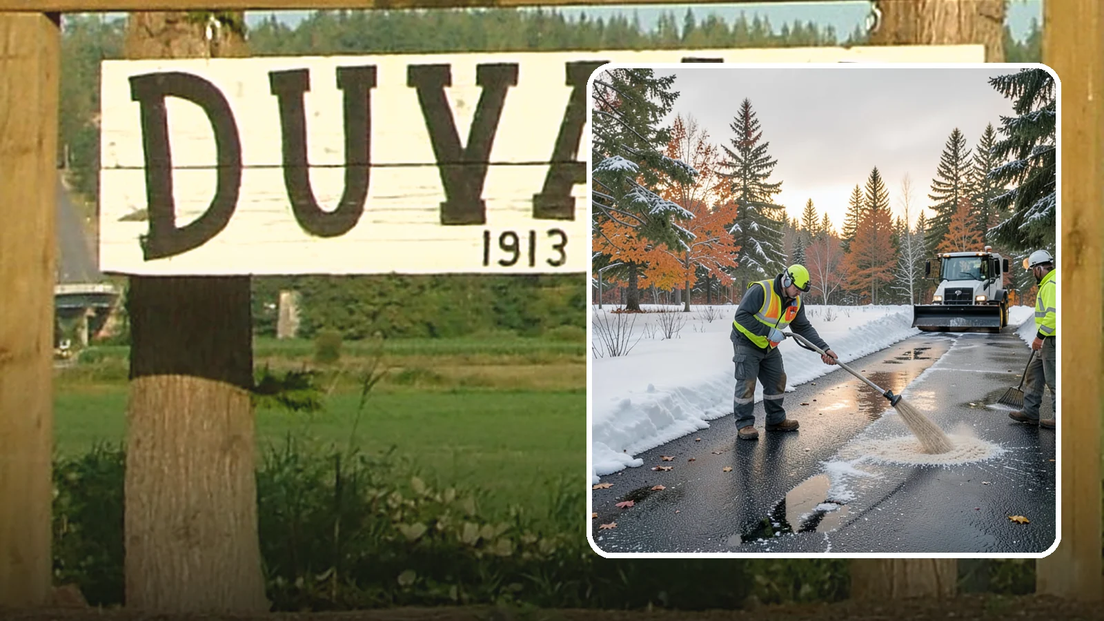 Asphalt Driveway Deicing in Duvall, King County, WA - Targeted deicing of asphalt driveways to break the black ice that forms during Western Washington's melt-and-refreeze nights.