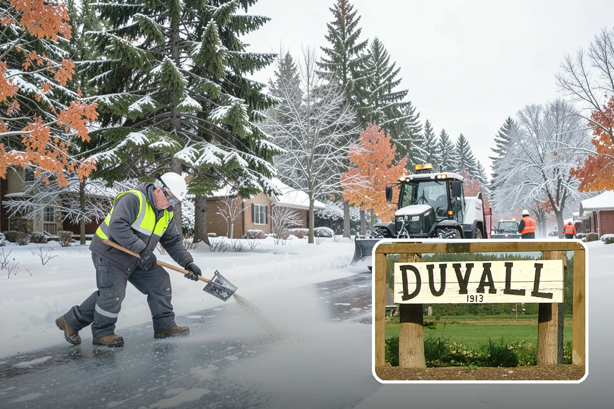 Asphalt Driveway Deicing in Duvall, King County, WA - Breaks the black ice that forms on asphalt after sunset