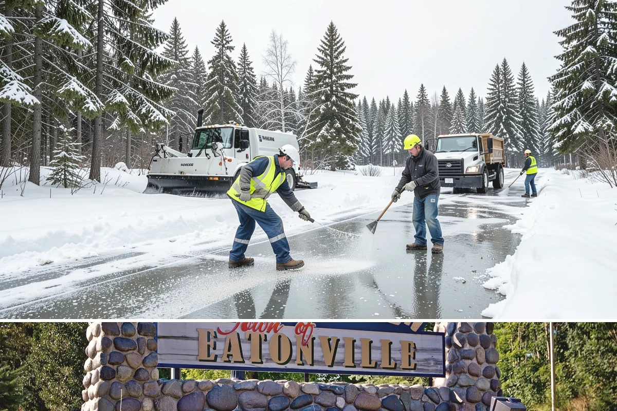 Asphalt Driveway Deicing in Eatonville, Pierce County, WA - Treat asphalt driveways during clear, cold nights after a thaw, the classic refreeze setup in the lowlands from December through...