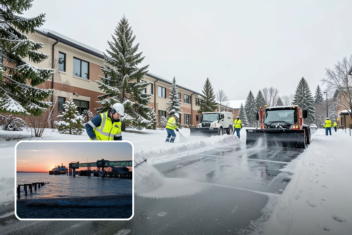 Asphalt Driveway Deicing in Edmonds, Snohomish County, WA - Breaks the black ice that forms on asphalt after sunset