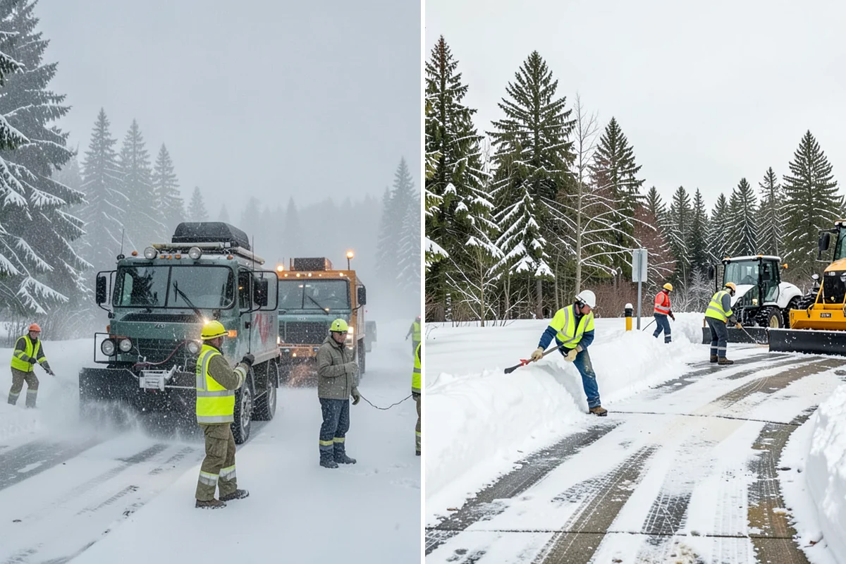 Asphalt Driveway Deicing in Enumclaw, King County, WA - Check the surface temperature and existing ice bond
