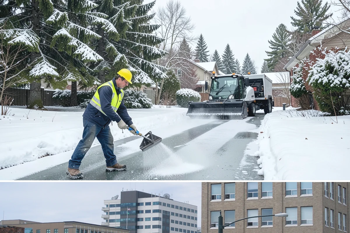 Asphalt Driveway Deicing in Everett, Snohomish County, WA - Treat asphalt driveways during clear, cold nights after a thaw, the classic refreeze setup in the lowlands from December through...