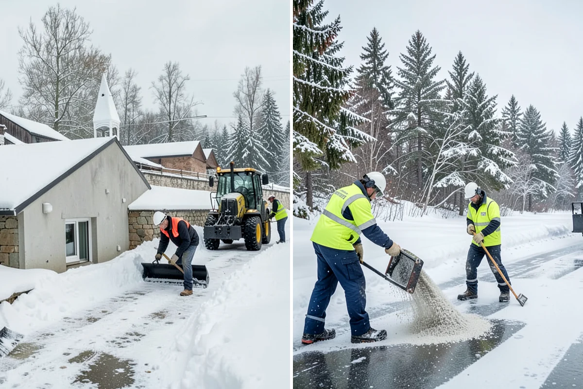 Asphalt Driveway Deicing in Federal Way, King County, WA - Check the surface temperature and existing ice bond