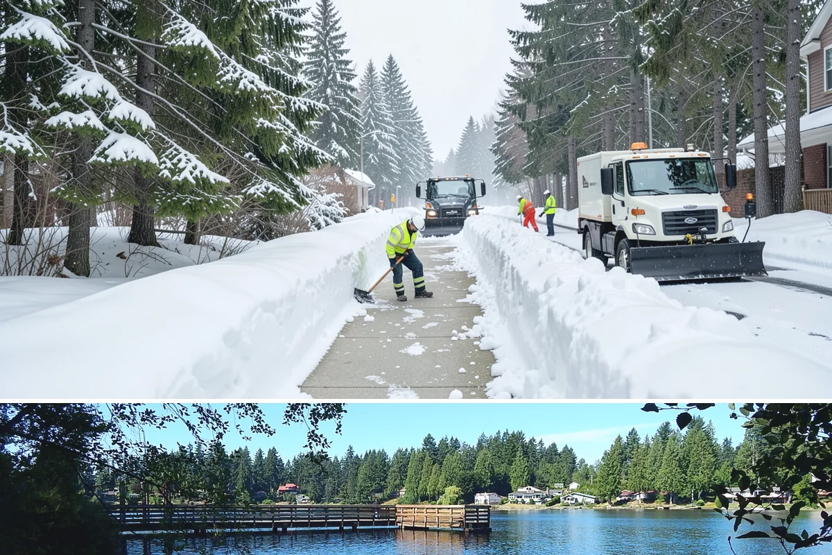 Asphalt Driveway Deicing in Federal Way, King County, WA - Treat asphalt driveways during clear, cold nights after a thaw, the classic refreeze setup in the lowlands from December through...
