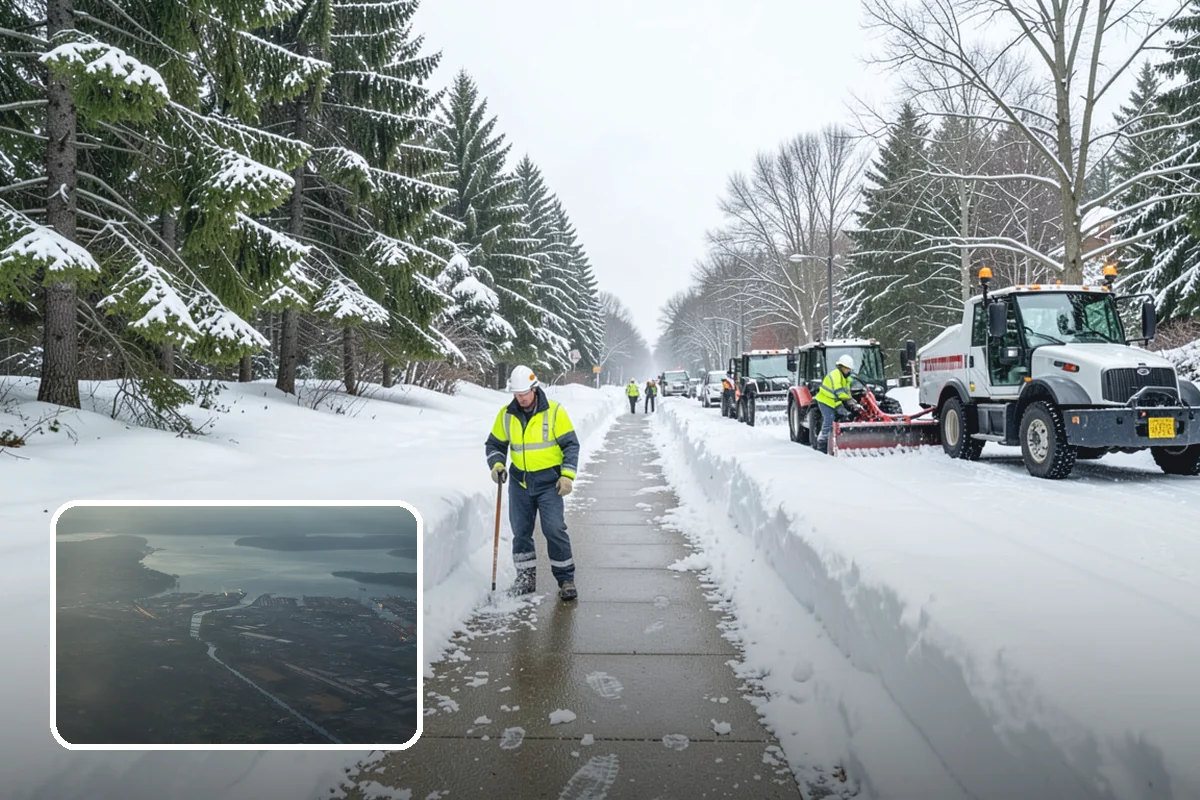 Asphalt Driveway Deicing in Fife, Pierce County, WA - Breaks the black ice that forms on asphalt after sunset