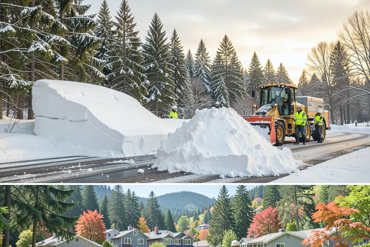 Asphalt Driveway Deicing in Fircrest, Pierce County, WA - Treat asphalt driveways during clear, cold nights after a thaw, the classic refreeze setup in the lowlands from December through...
