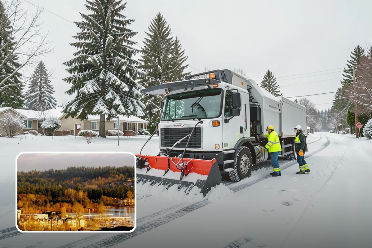 Asphalt Driveway Deicing in Kenmore, King County, WA - Breaks the black ice that forms on asphalt after sunset