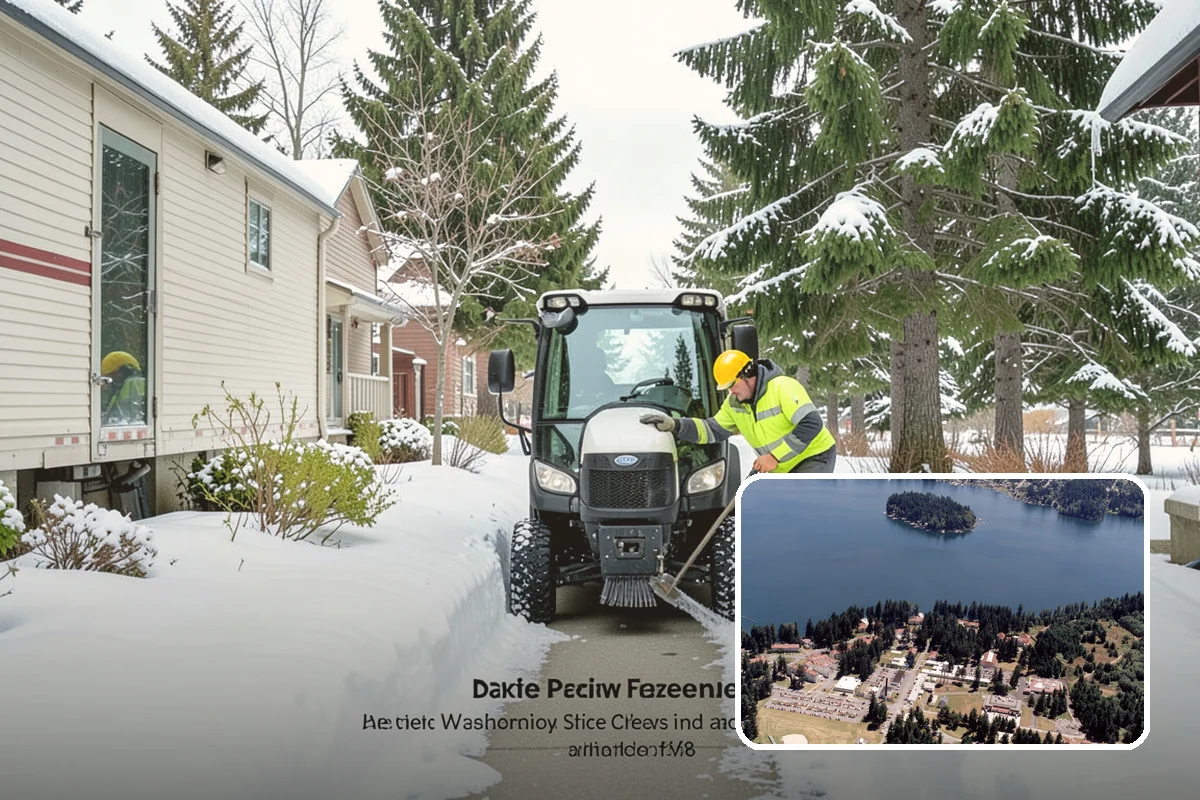Asphalt Driveway Deicing in Lakewood, Pierce County, WA - Breaks the black ice that forms on asphalt after sunset