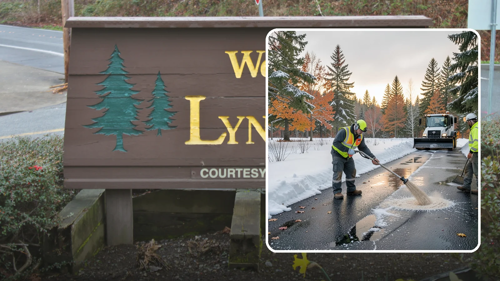 Asphalt Driveway Deicing in Lynnwood, Snohomish County, WA - Targeted deicing of asphalt driveways to break the black ice that forms during Western Washington's melt-and-refreeze nights.