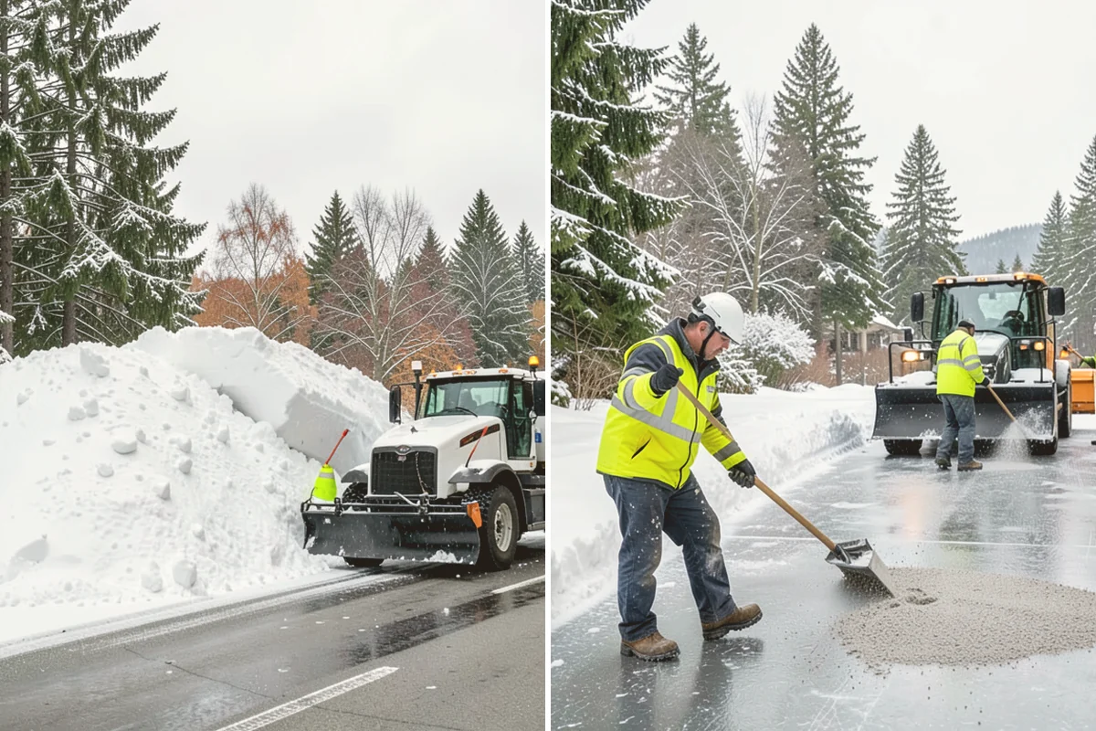 Asphalt Driveway Deicing in Lynnwood, Snohomish County, WA - Check the surface temperature and existing ice bond