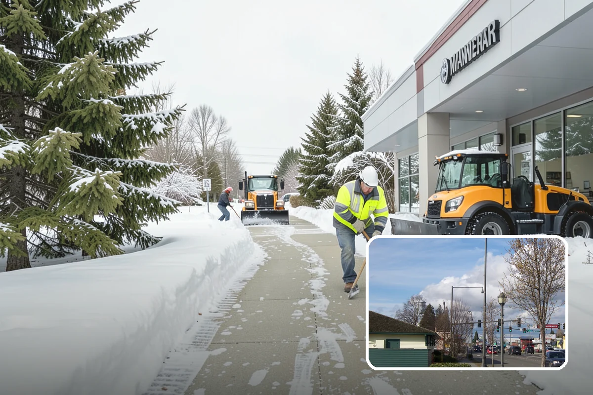 Asphalt Driveway Deicing in Marysville, Snohomish County, WA - Breaks the black ice that forms on asphalt after sunset
