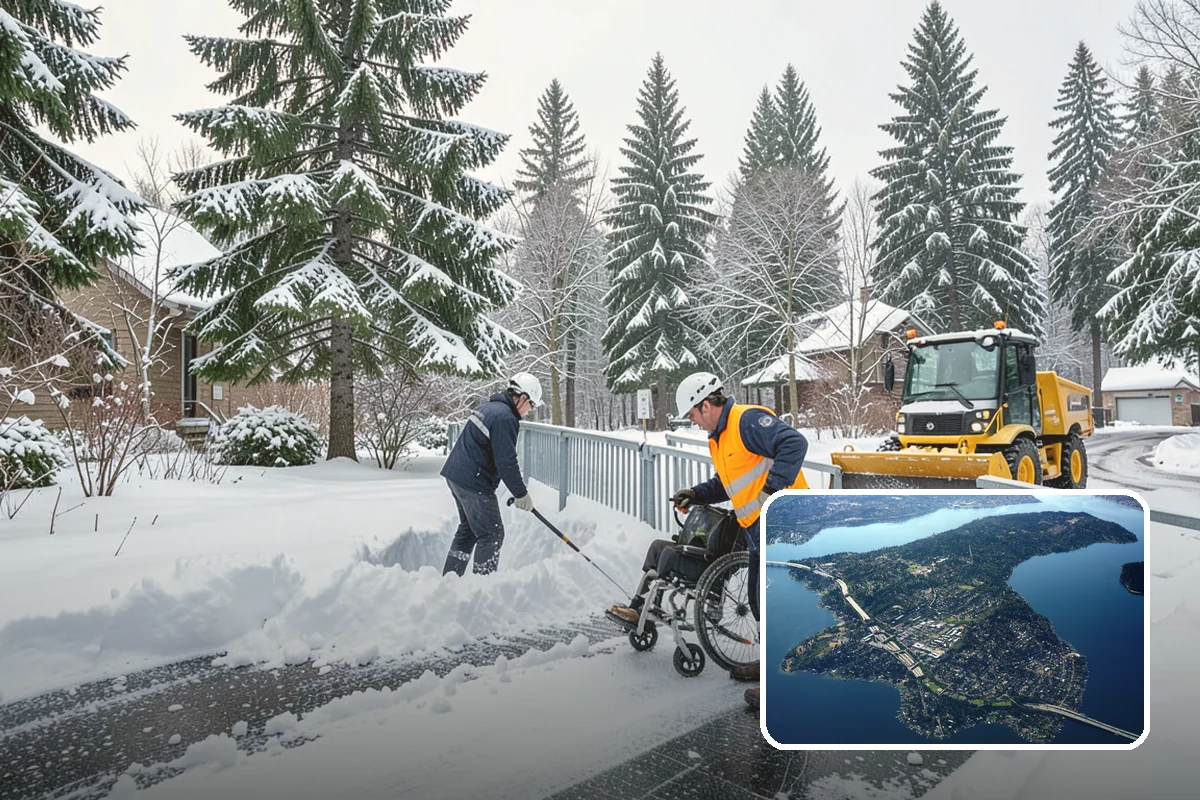 Asphalt Driveway Deicing in Mercer Island, King County, WA - Breaks the black ice that forms on asphalt after sunset