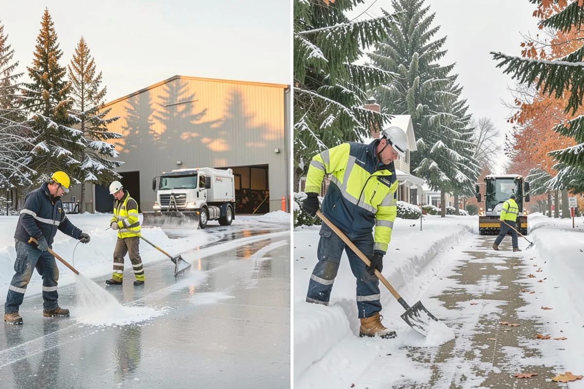 Asphalt Driveway Deicing in Milton, King County, WA - Check the surface temperature and existing ice bond