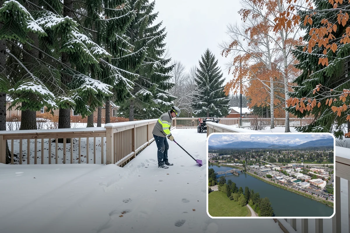 Asphalt Driveway Deicing in Mount Vernon, Skagit County, WA - Breaks the black ice that forms on asphalt after sunset