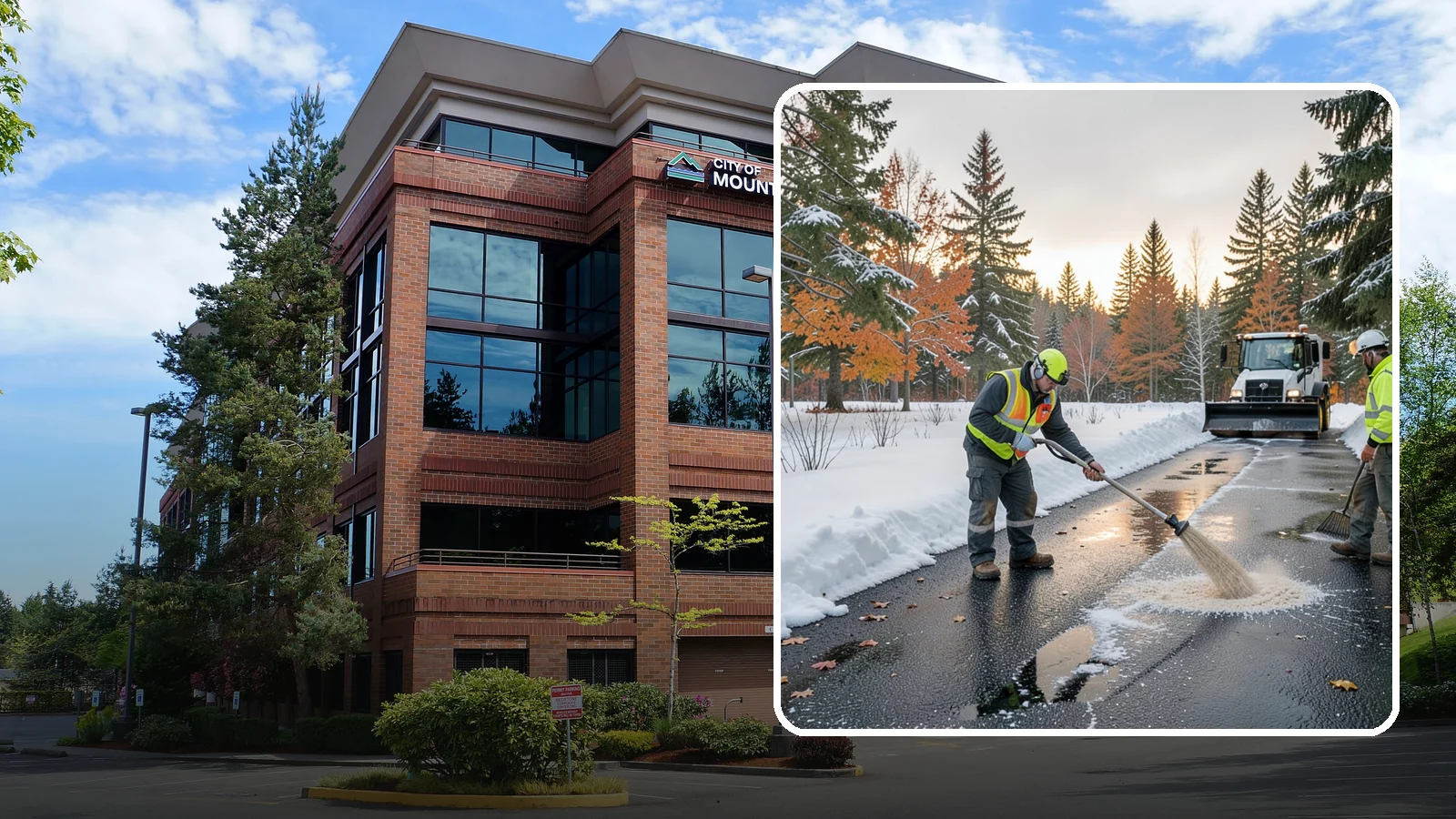 Asphalt Driveway Deicing in Mountlake Terrace, Snohomish County, WA - Targeted deicing of asphalt driveways to break the black ice that forms during Western Washington's melt-and-refreeze nights.