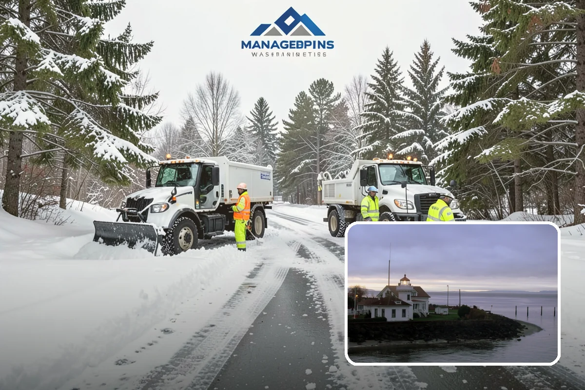 Asphalt Driveway Deicing in Mukilteo, Snohomish County, WA - Breaks the black ice that forms on asphalt after sunset