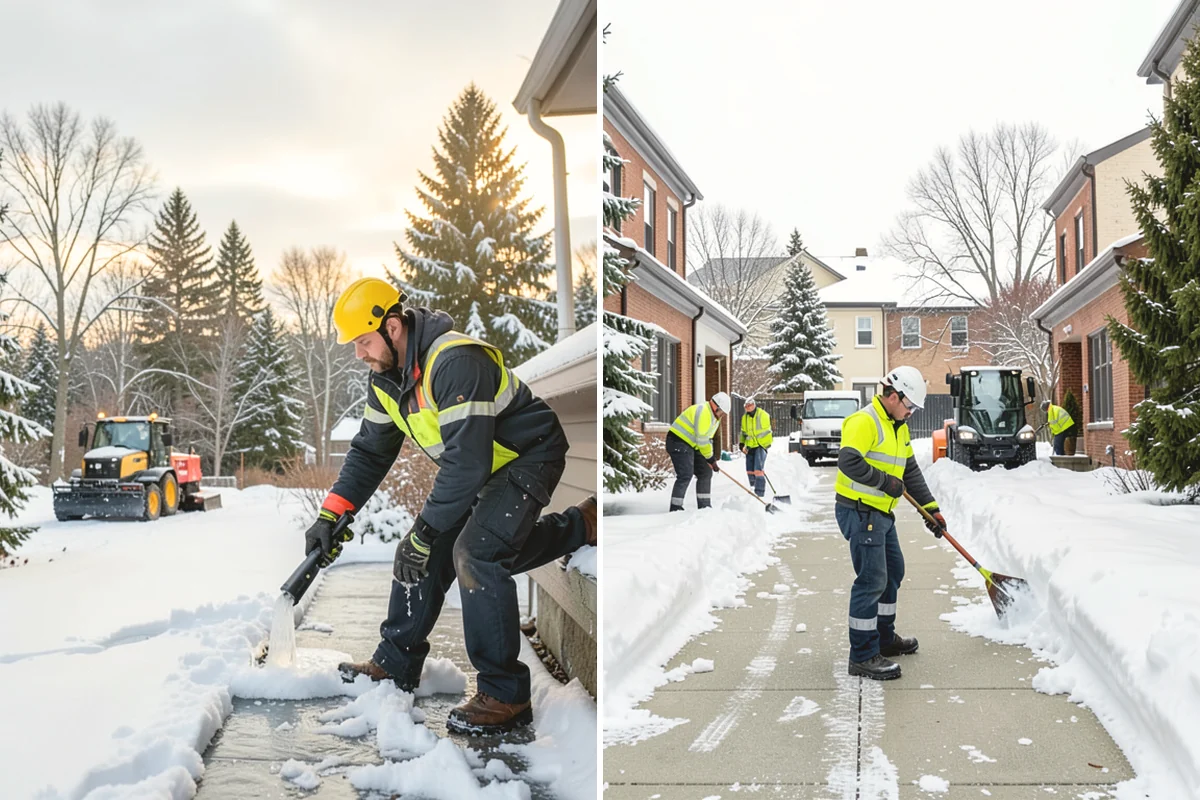 Asphalt Driveway Deicing in North Bend, King County, WA - Check the surface temperature and existing ice bond