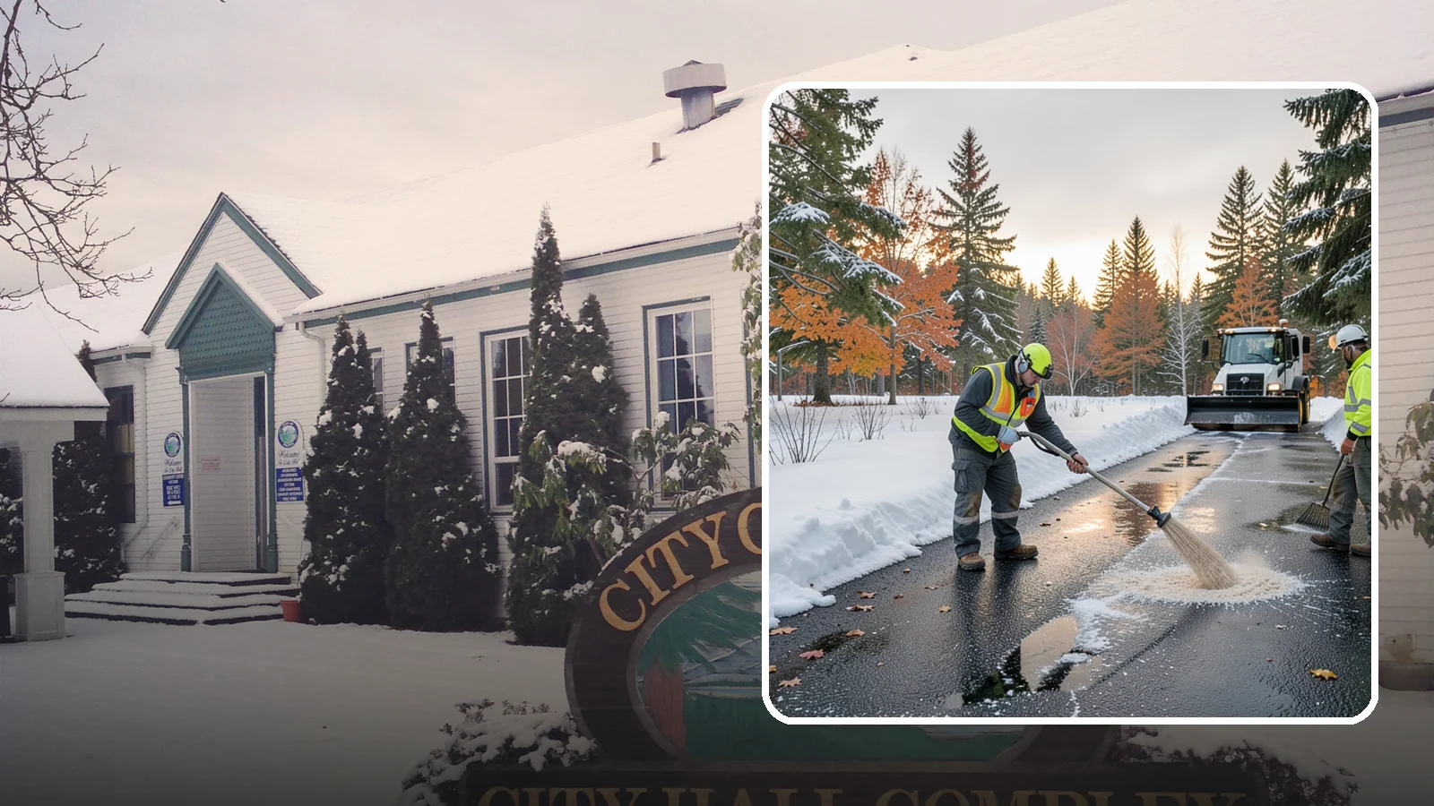 Asphalt Driveway Deicing in Pacific, King County, WA - Targeted deicing of asphalt driveways to break the black ice that forms during Western Washington's melt-and-refreeze nights.