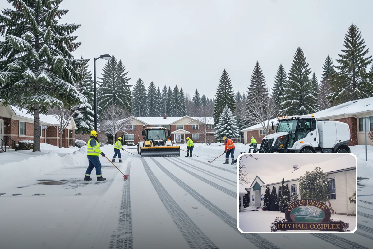 Asphalt Driveway Deicing in Pacific, King County, WA - Breaks the black ice that forms on asphalt after sunset