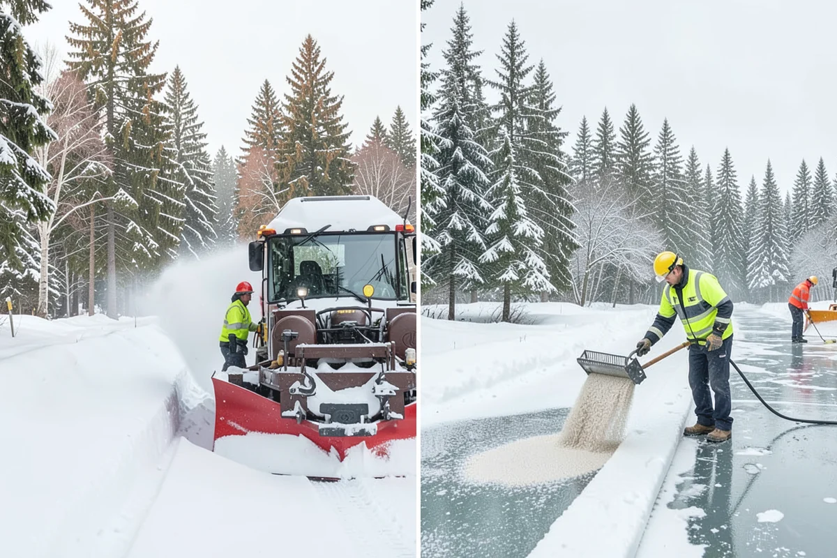 Asphalt Driveway Deicing in Skykomish, King County, WA - Check the surface temperature and existing ice bond