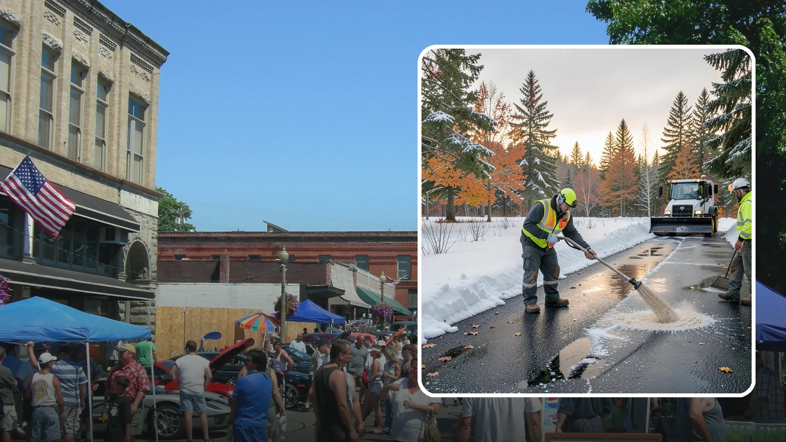 Asphalt Driveway Deicing in Snohomish, Snohomish County, WA - Targeted deicing of asphalt driveways to break the black ice that forms during Western Washington's melt-and-refreeze nights.