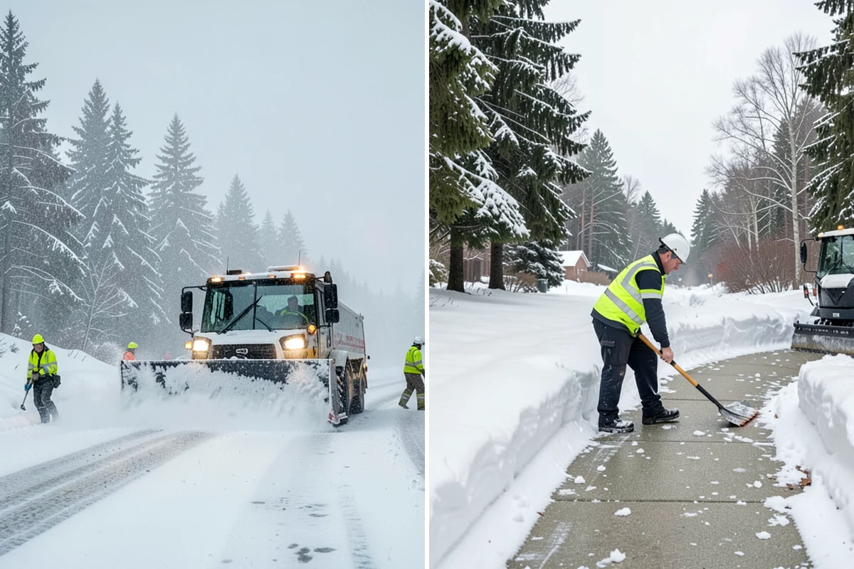Asphalt Driveway Deicing in Snoqualmie, King County, WA - Check the surface temperature and existing ice bond
