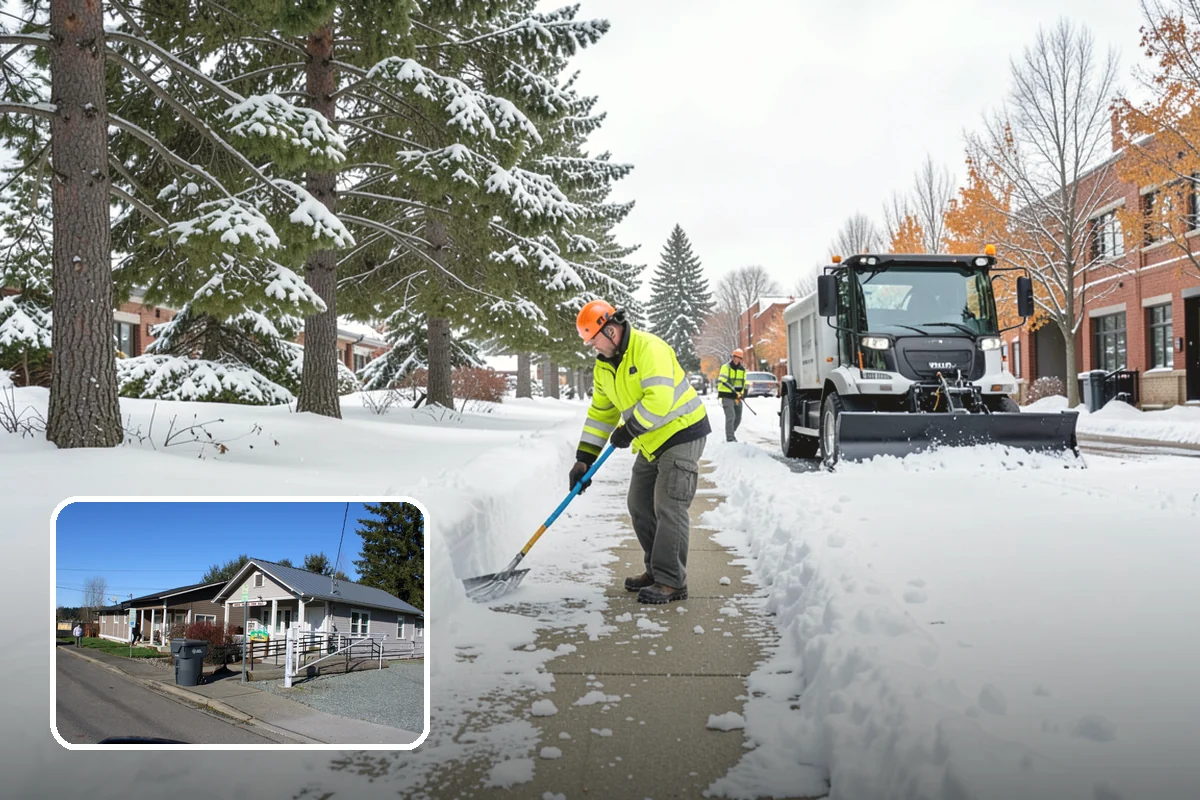 Asphalt Driveway Deicing in South Prairie, Pierce County, WA - Breaks the black ice that forms on asphalt after sunset