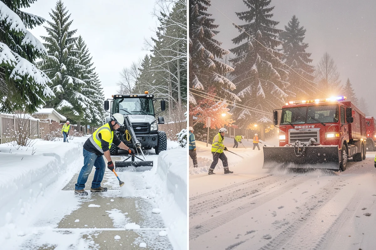 Asphalt Driveway Deicing in Sumner, Pierce County, WA - Check the surface temperature and existing ice bond